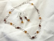 amber and silver set